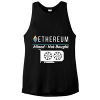 Ethereum Mined Not Bought GPU Mining Rigs ETH Crypto Miner Ladies PosiCharge Tri-Blend Wicking Tank