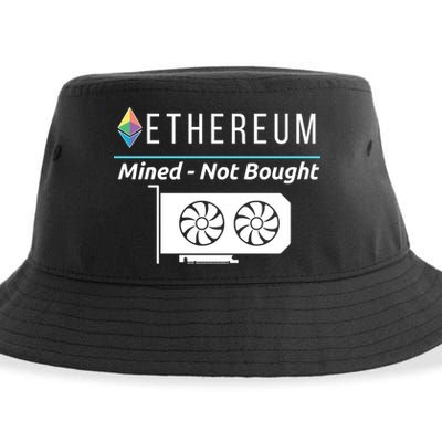 Ethereum Mined Not Bought GPU Mining Rigs ETH Crypto Miner Sustainable Bucket Hat