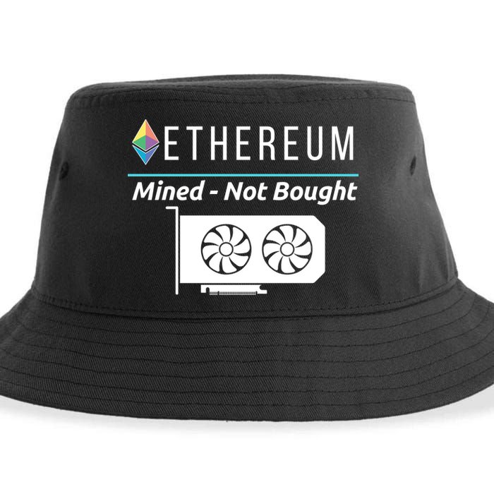 Ethereum Mined Not Bought GPU Mining Rigs ETH Crypto Miner Sustainable Bucket Hat