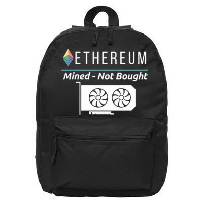 Ethereum Mined Not Bought GPU Mining Rigs ETH Crypto Miner 16 in Basic Backpack