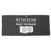 Ethereum Mined Not Bought GPU Mining Rigs ETH Crypto Miner Large Microfiber Waffle Golf Towel