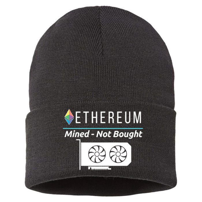 Ethereum Mined Not Bought GPU Mining Rigs ETH Crypto Miner Sustainable Knit Beanie