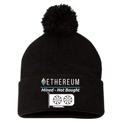 Ethereum Mined Not Bought GPU Mining Rigs ETH Crypto Miner Pom Pom 12in Knit Beanie