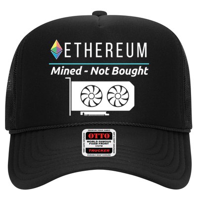 Ethereum Mined Not Bought GPU Mining Rigs ETH Crypto Miner Trucker Hat