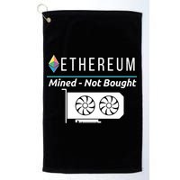 Ethereum Mined Not Bought GPU Mining Rigs ETH Crypto Miner Golf Towel
