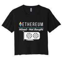 Ethereum Mined Not Bought GPU Mining Rigs ETH Crypto Miner Crop Top