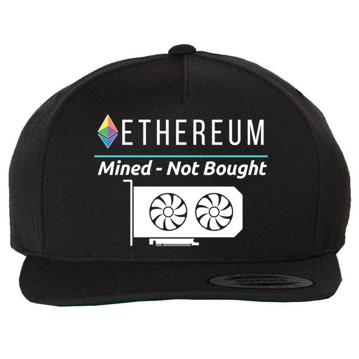 Ethereum Mined Not Bought GPU Mining Rigs ETH Crypto Miner Wool Snapback Cap