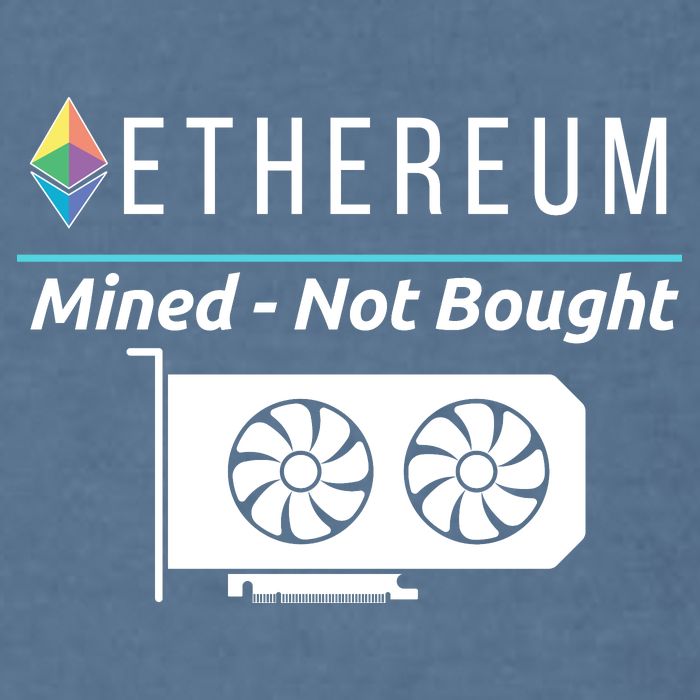 Ethereum Mined Not Bought GPU Mining Rigs ETH Crypto Miner Garment-Dyed Sweatshirt