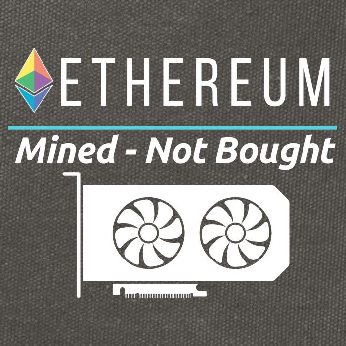 Ethereum Mined Not Bought GPU Mining Rigs ETH Crypto Miner Cotton Canvas Backpack
