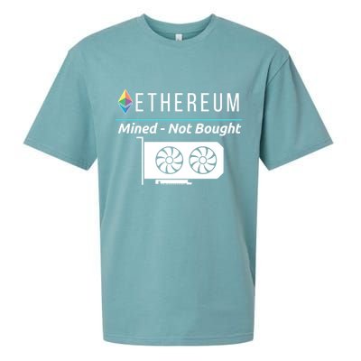 Ethereum Mined Not Bought GPU Mining Rigs ETH Crypto Miner Sueded Cloud Jersey T-Shirt