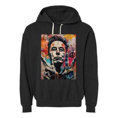 Elon Musk Nobel Peace Prize Garment Dyed Garment-Dyed Fleece Hoodie