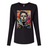 Elon Musk Nobel Peace Prize Garment Dyed Womens Cotton Relaxed Long Sleeve T-Shirt