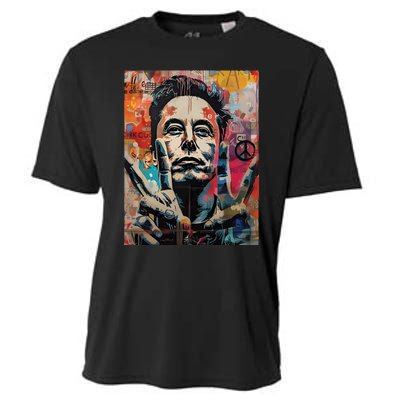 Elon Musk Nobel Peace Prize Garment Dyed Cooling Performance Crew T-Shirt