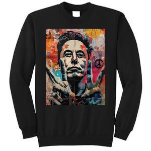 Elon Musk Nobel Peace Prize Garment Dyed Sweatshirt