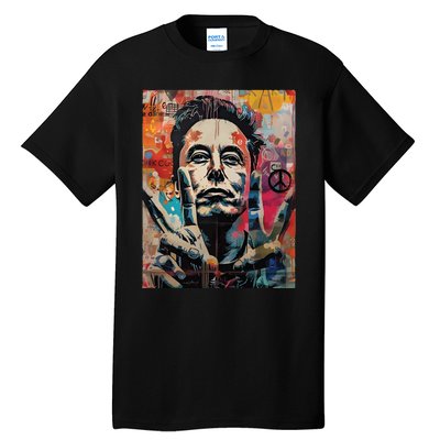 Elon Musk Nobel Peace Prize Garment Dyed Tall T-Shirt