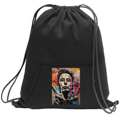 Elon Musk Nobel Peace Prize Garment Dyed Sweatshirt Cinch Pack Bag