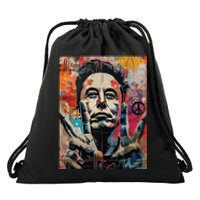 Elon Musk Nobel Peace Prize Garment Dyed Drawstring Bag