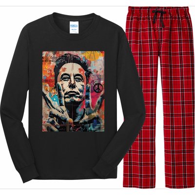 Elon Musk Nobel Peace Prize Garment Dyed Long Sleeve Pajama Set