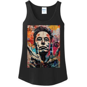 Elon Musk Nobel Peace Prize Garment Dyed Ladies Essential Tank