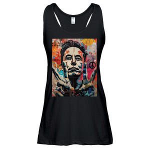 Elon Musk Nobel Peace Prize Garment Dyed Ladies Essential Flowy Tank