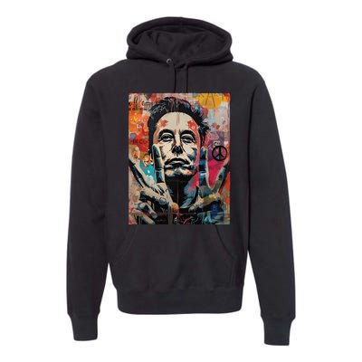 Elon Musk Nobel Peace Prize Garment Dyed Premium Hoodie