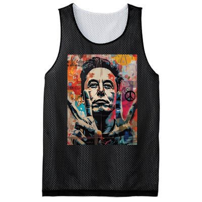 Elon Musk Nobel Peace Prize Garment Dyed Mesh Reversible Basketball Jersey Tank