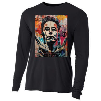 Elon Musk Nobel Peace Prize Garment Dyed Cooling Performance Long Sleeve Crew