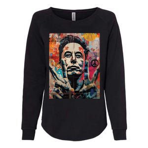 Elon Musk Nobel Peace Prize Garment Dyed Womens California Wash Sweatshirt