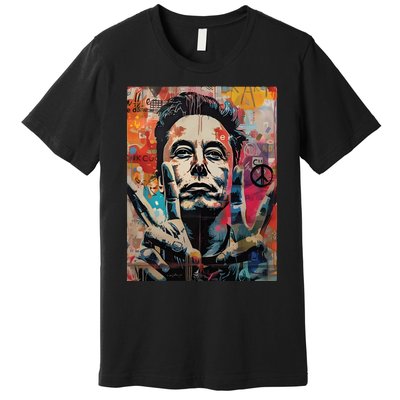 Elon Musk Nobel Peace Prize Garment Dyed Premium T-Shirt