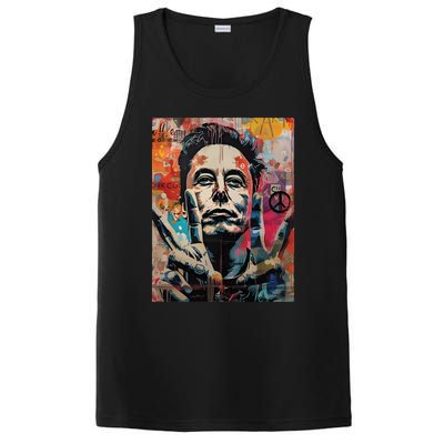 Elon Musk Nobel Peace Prize Garment Dyed PosiCharge Competitor Tank