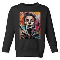 Elon Musk Nobel Peace Prize Garment Dyed Toddler Sweatshirt