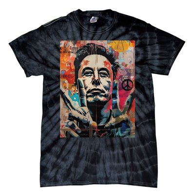 Elon Musk Nobel Peace Prize Garment Dyed Tie-Dye T-Shirt