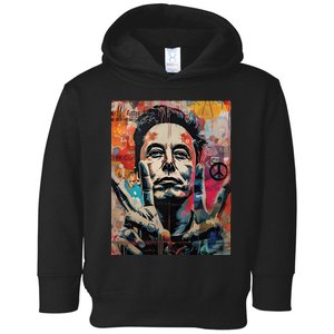 Elon Musk Nobel Peace Prize Garment Dyed Toddler Hoodie