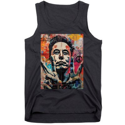 Elon Musk Nobel Peace Prize Garment Dyed Tank Top