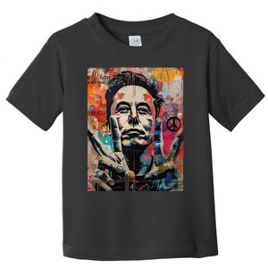 Elon Musk Nobel Peace Prize Garment Dyed Toddler T-Shirt