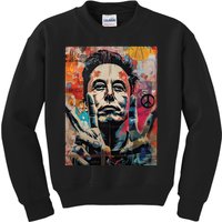 Elon Musk Nobel Peace Prize Garment Dyed Kids Sweatshirt