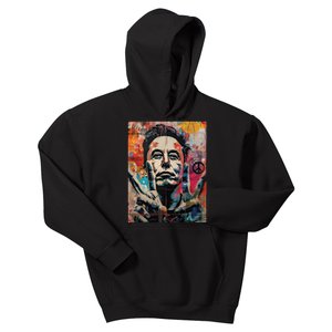 Elon Musk Nobel Peace Prize Garment Dyed Kids Hoodie