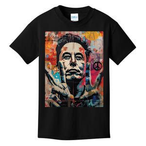 Elon Musk Nobel Peace Prize Garment Dyed Kids T-Shirt