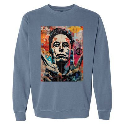 Elon Musk Nobel Peace Prize Garment Dyed Garment-Dyed Sweatshirt