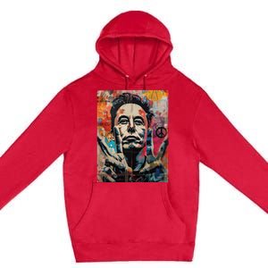 Elon Musk Nobel Peace Prize Garment Dyed Premium Pullover Hoodie