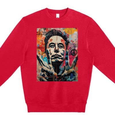 Elon Musk Nobel Peace Prize Garment Dyed Premium Crewneck Sweatshirt