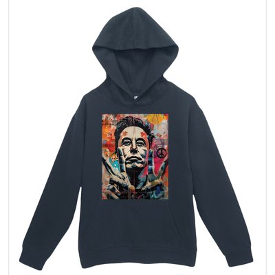 Elon Musk Nobel Peace Prize Garment Dyed Urban Pullover Hoodie