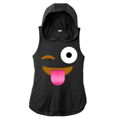 Emoji Costume Ladies PosiCharge Tri-Blend Wicking Draft Hoodie Tank