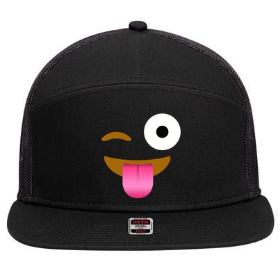 Emoji Costume 7 Panel Mesh Trucker Snapback Hat