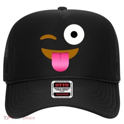 Emoji Costume High Crown Mesh Back Trucker Hat