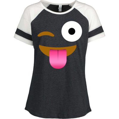 Emoji Costume Enza Ladies Jersey Colorblock Tee