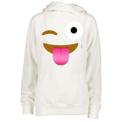 Emoji Costume Womens Funnel Neck Pullover Hood