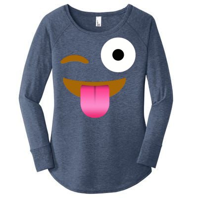 Emoji Costume Women's Perfect Tri Tunic Long Sleeve Shirt