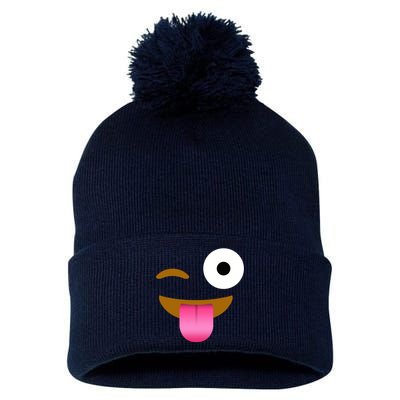 Emoji Costume Pom Pom 12in Knit Beanie