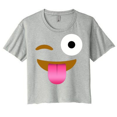 Emoji Costume Women's Crop Top Tee